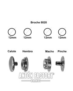 Cierre Botón Broche Click Presión Americano 8020/12mm