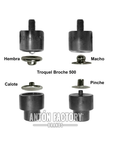 Troquel Broche Presión 500
