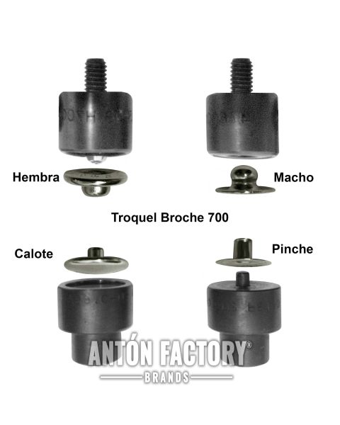 Troquel Broche Presión 700